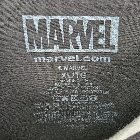 Marvel Black/Gray 3/4 Sleeve Raglan Shirt Men's Size XL Thanos Loki Comics - Picture 7 of 10